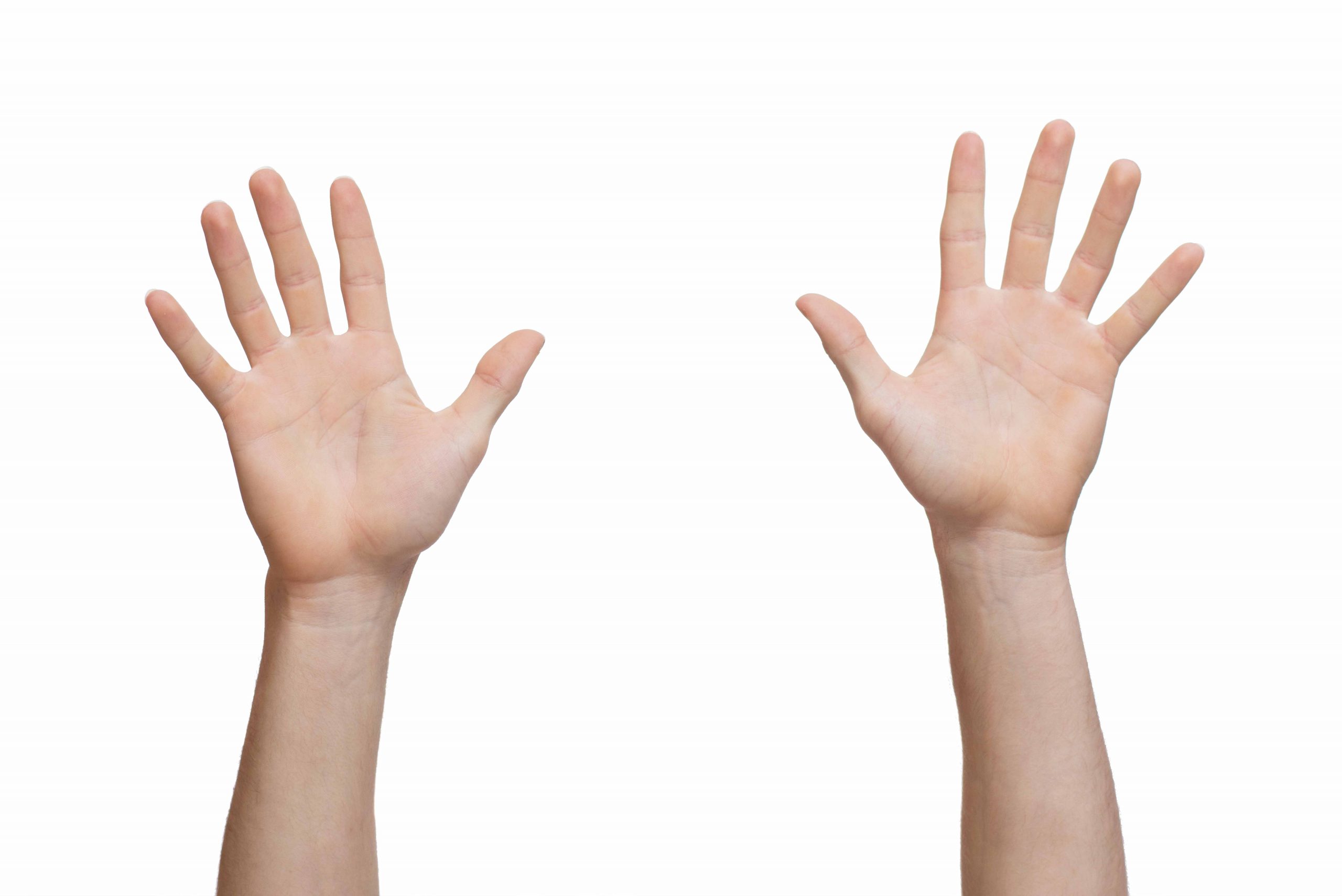 Twee handen die getal 10 aanduiden voor stoptober tips